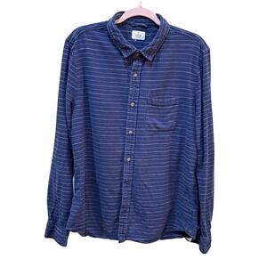 Marine Layer long-sleeve button-down shirt Blue Size Large Lightweight